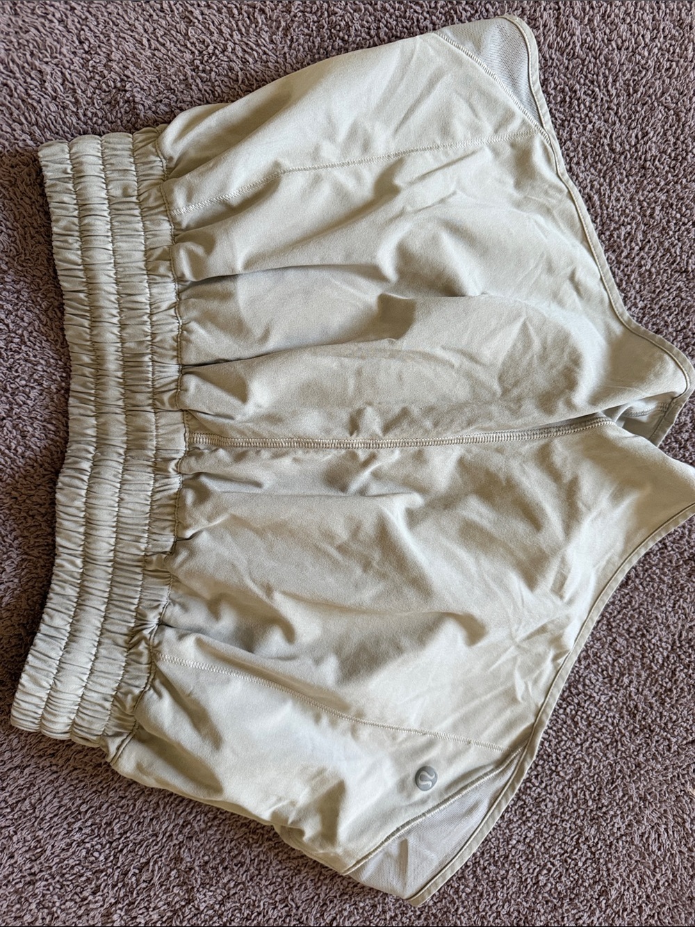 lululemon athletica Beige High-Waist Athletic Shorts